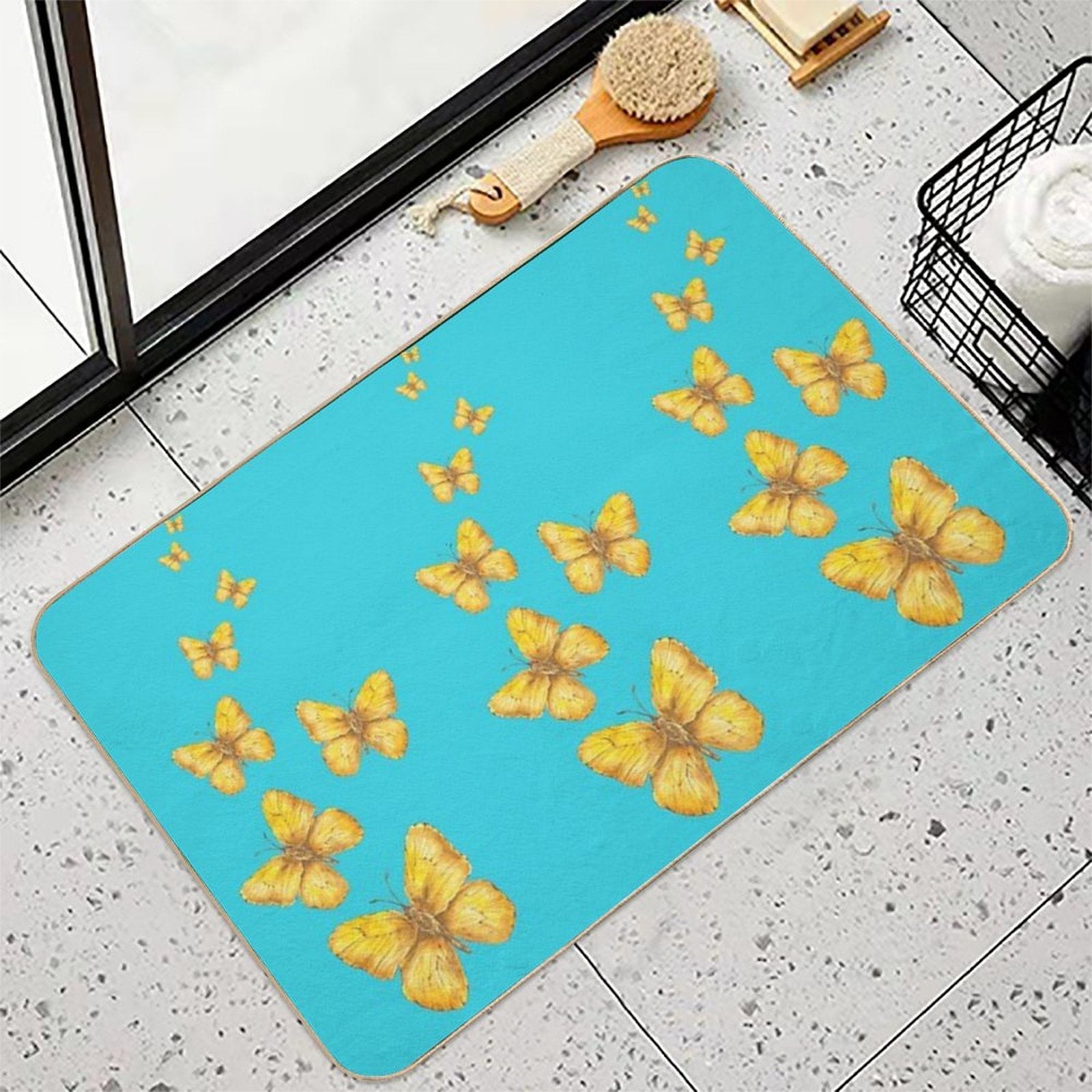 Yellow Whispers  Odorless Bath Mat