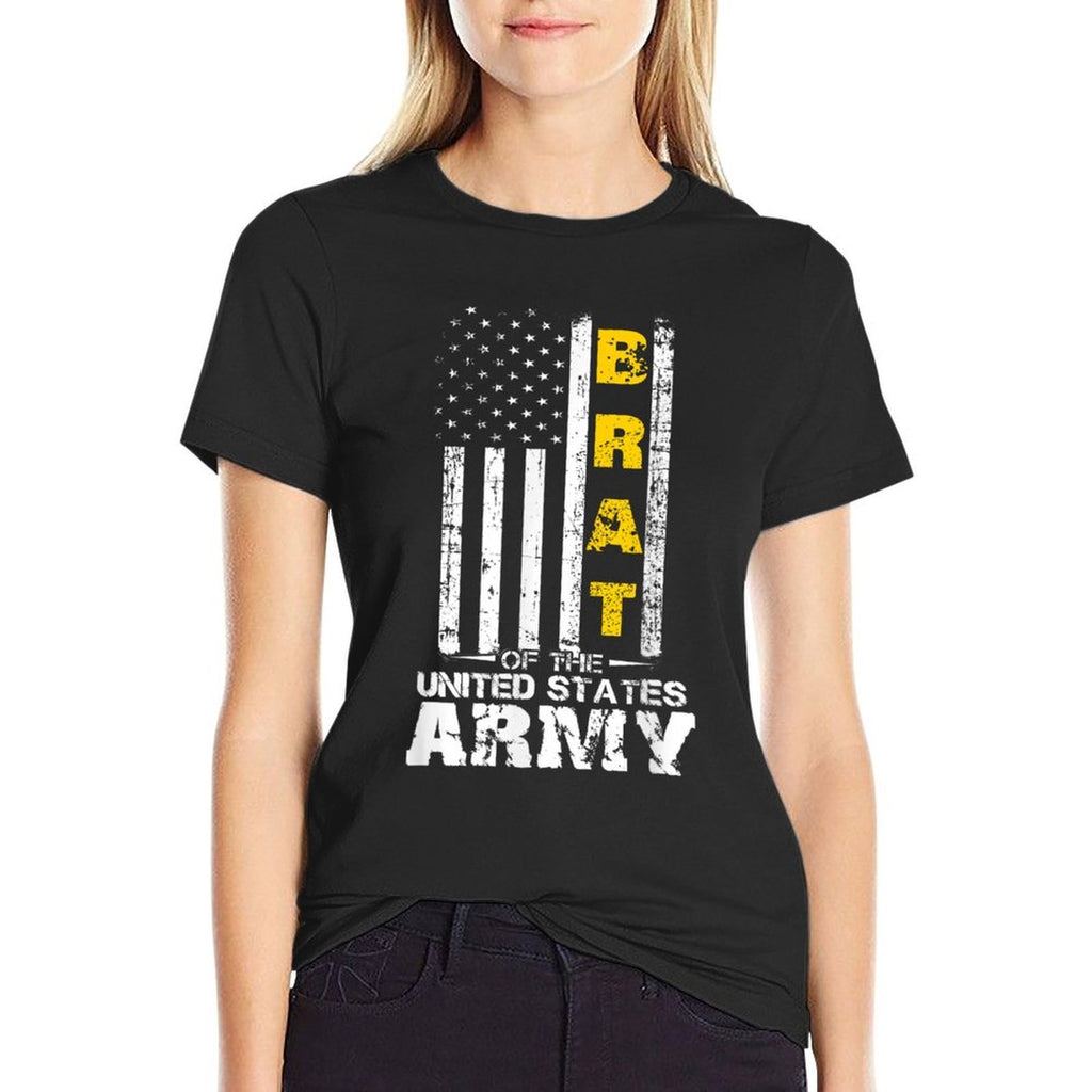 Army Brat, Brat of The US Army, Army Vets Parents Children  Summer-ready Fabric T-Shirt