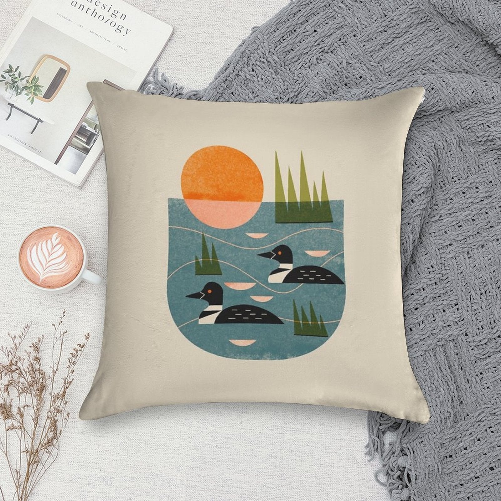 Loon Lake Soft Reinforced Edging Throw Pillow