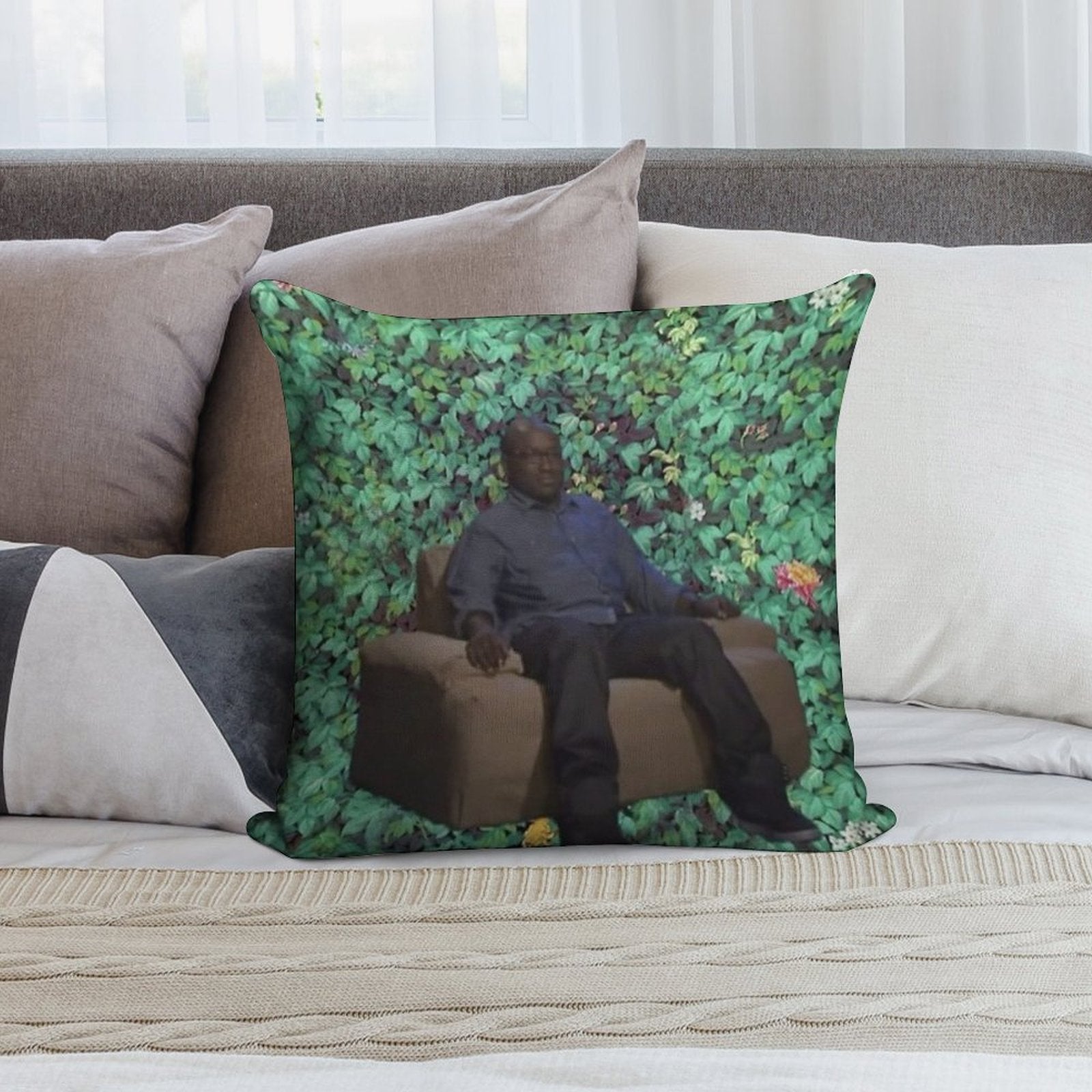 Hannibal Buress Obama Portrait Soft Home Decor Throw Pillow