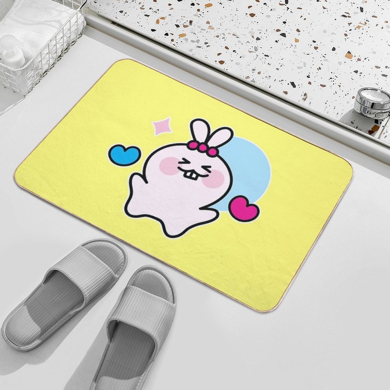 Nikko The Cute Bunny No.7 – 24 Emotions & Expressions  Dirt-Trapping Bath Mat