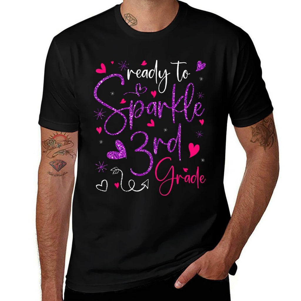 Ready To Sparkle 3rd Grade Back To School Gifts For Girls  Relaxed-fit T-Shirt