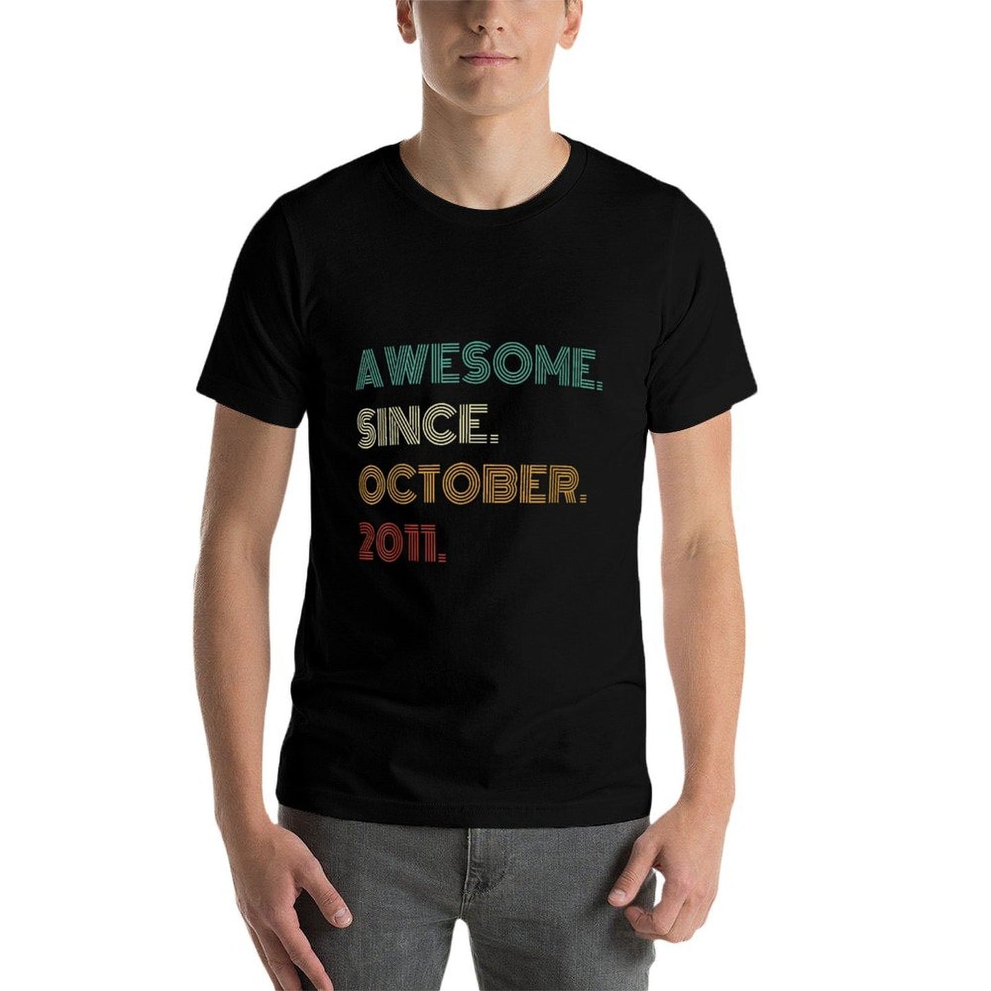 14 Years Old Awesome Since October 2011 14th Birthday  Lightweight T-Shirt