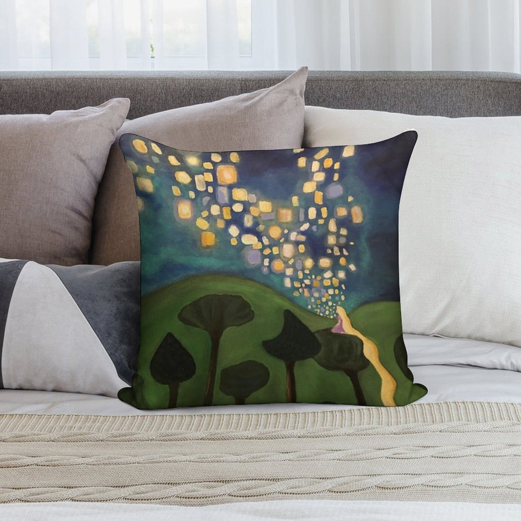 Tangled Floating Lanterns Soft Style Accent Throw Pillow