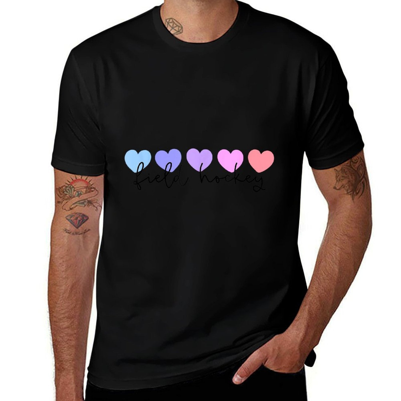 Field Hockey Lover Heart Women Or Girls  Relaxed-fit T-Shirt