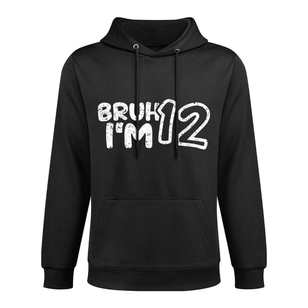 Bruh I'm 12 It's My 12th Birthday 12 Year Old Birthday Customizable Surface Hoodie