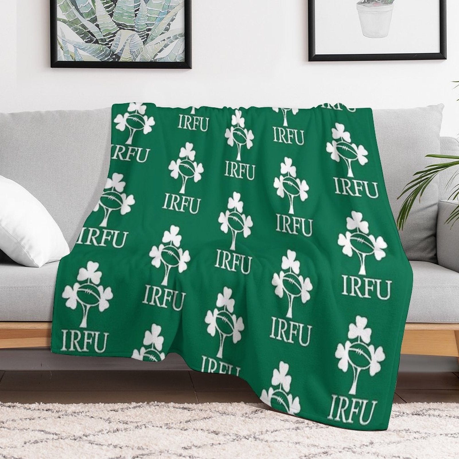 IRELAND RUGBY UNION-IRFU Lightweight Throw Blanket