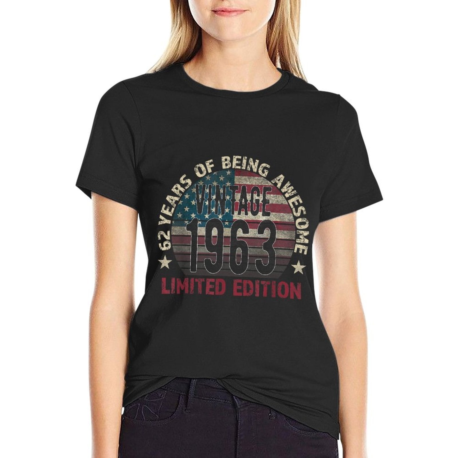 62th Birthday Gift Men Vintage Born 1963 Turning 62 Year Old  Affordable Price T-Shirt