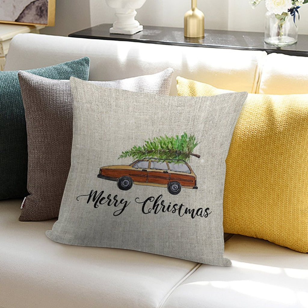 Merry Christmas Soft Home Decor Throw Pillow