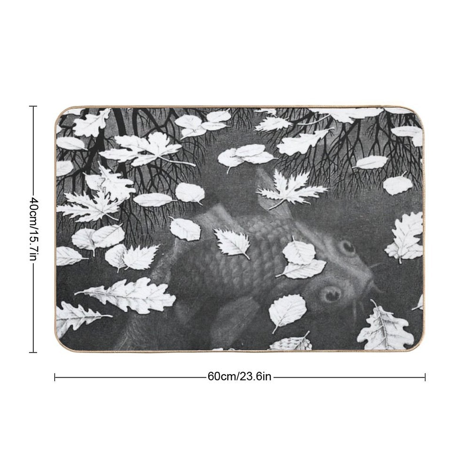Three Worlds by M.C. Escher  Rapid-Drying Bath Mat