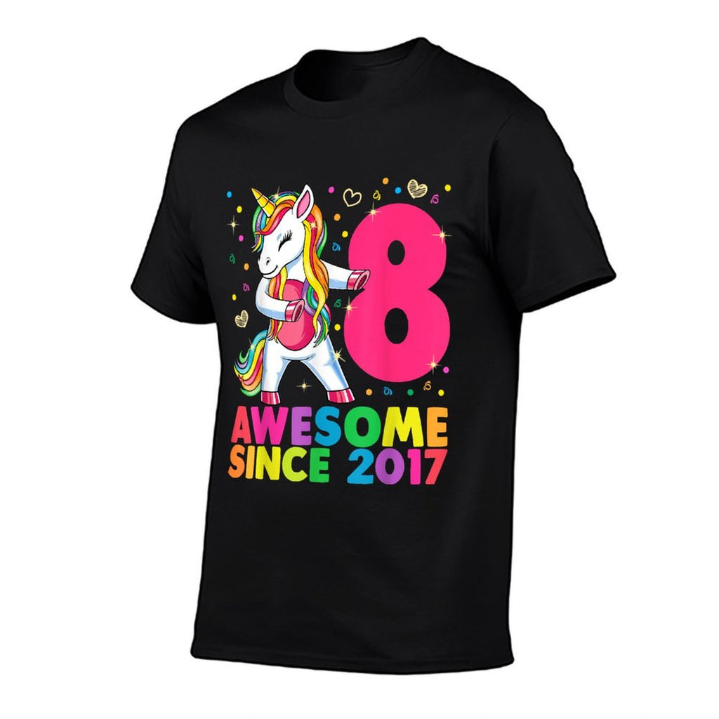 8 Years Old Unicorn Flossing 8th Birthday Girl Unicorn Party  Lightweight T-Shirt
