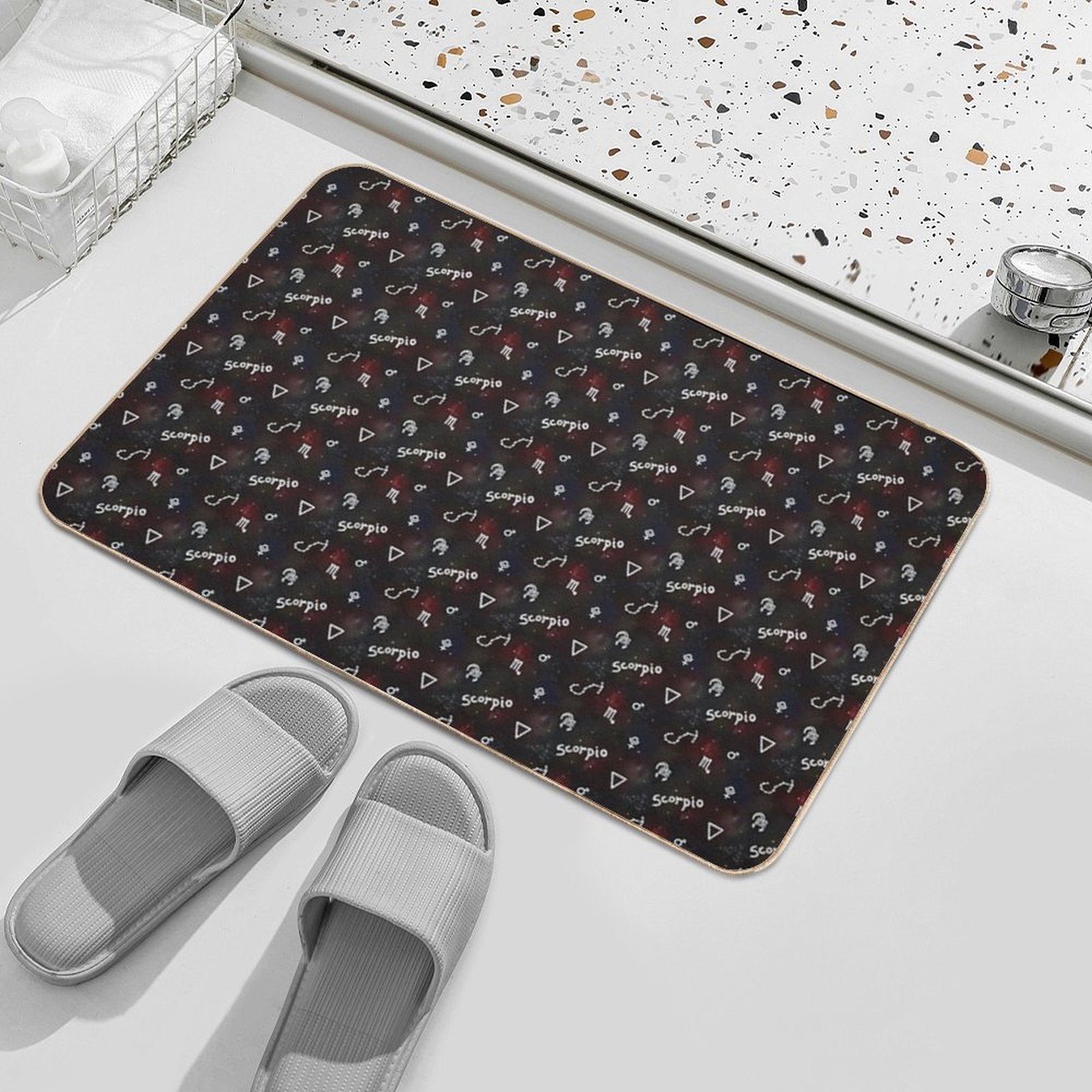 Scorpio Zodiac Sign  Rapid-Drying Bath Mat