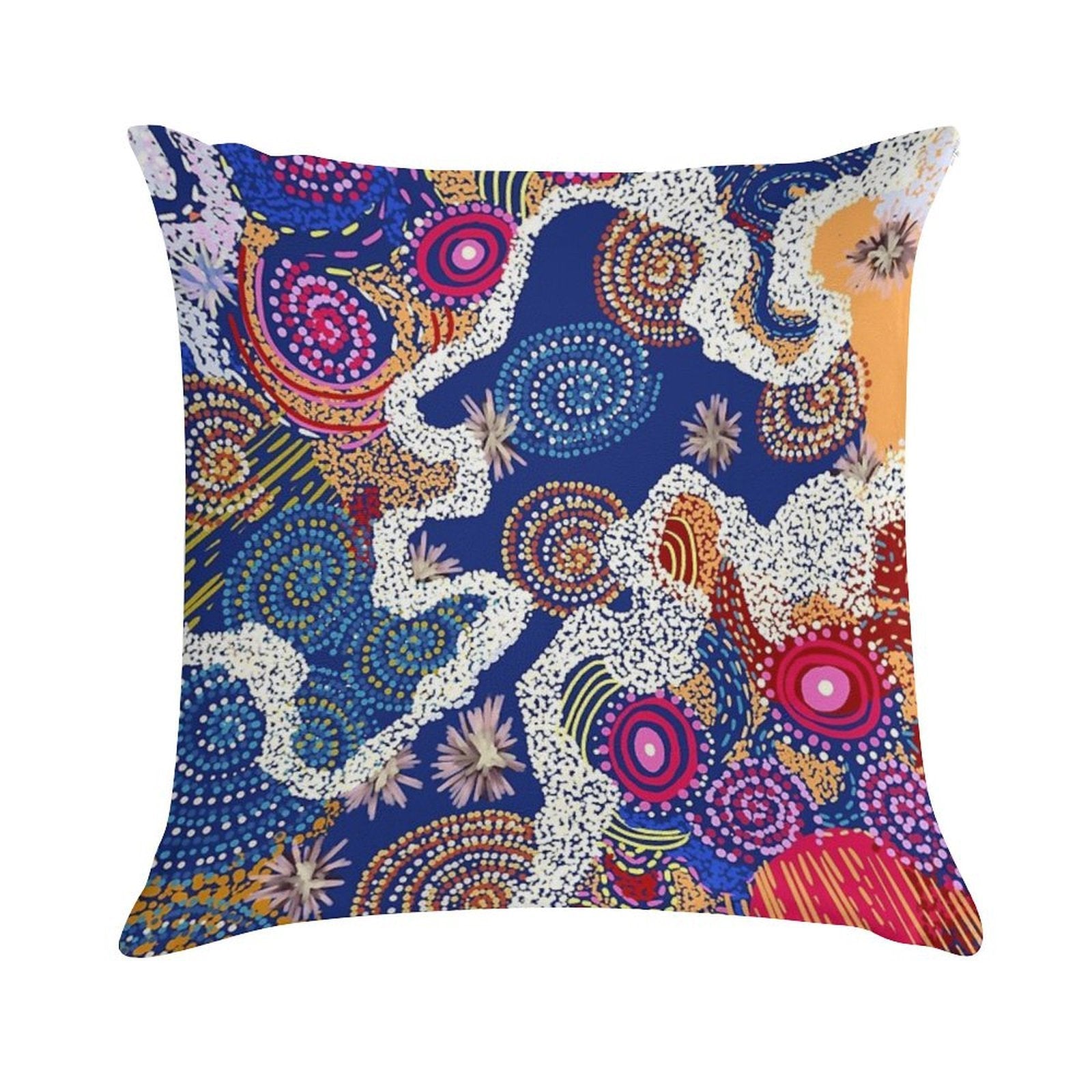 Australian Aboriginal Art V2 Soft Skin-Friendly Throw Pillow