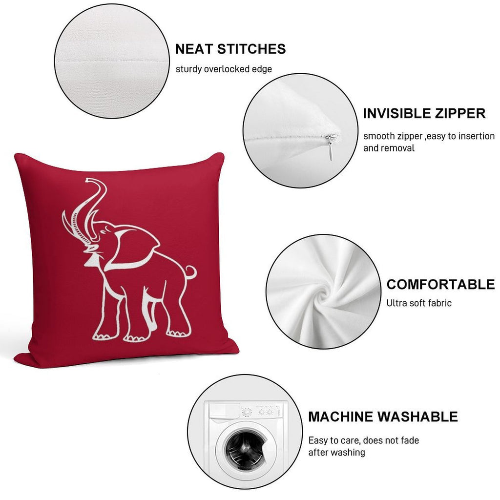 Delta Elephant Sigma Red Theta 2 Soft Style Accent Throw Pillow