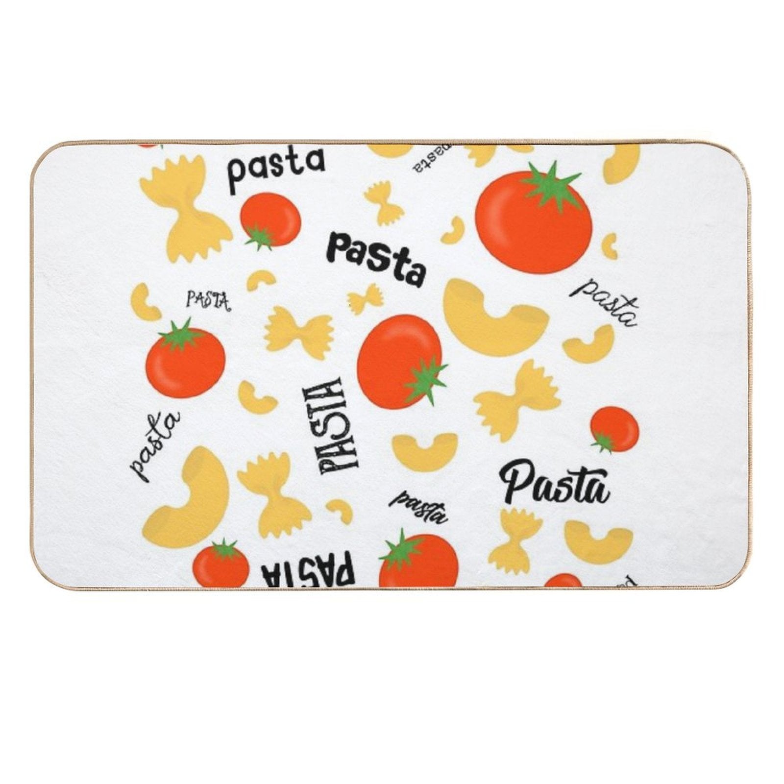 Pasta Macaroni Tomato Italy Italian  Anti-Trip Bath Mat