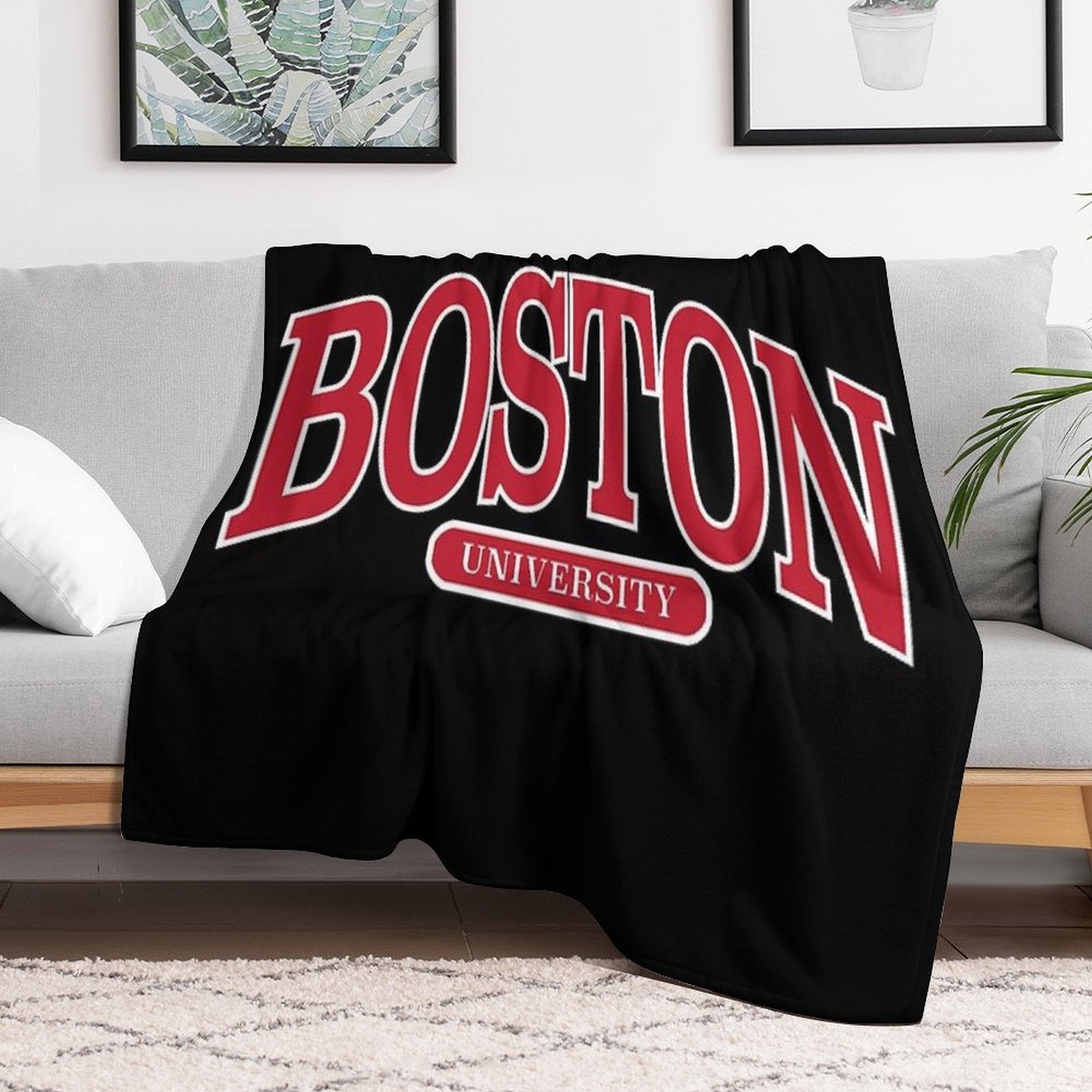 Bu - Serif Font Curved Comfort Throw Blanket