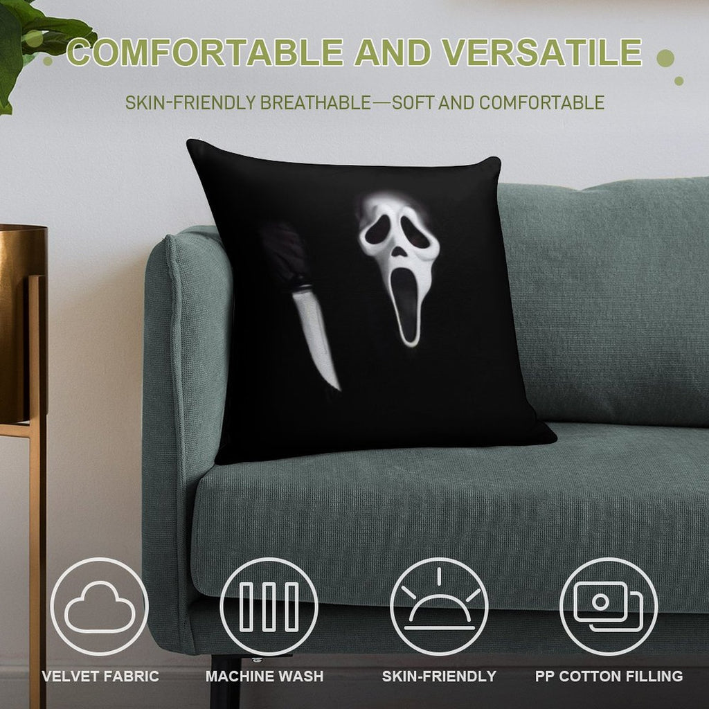 Ghostface Soft Bedroom Essential Throw Pillow