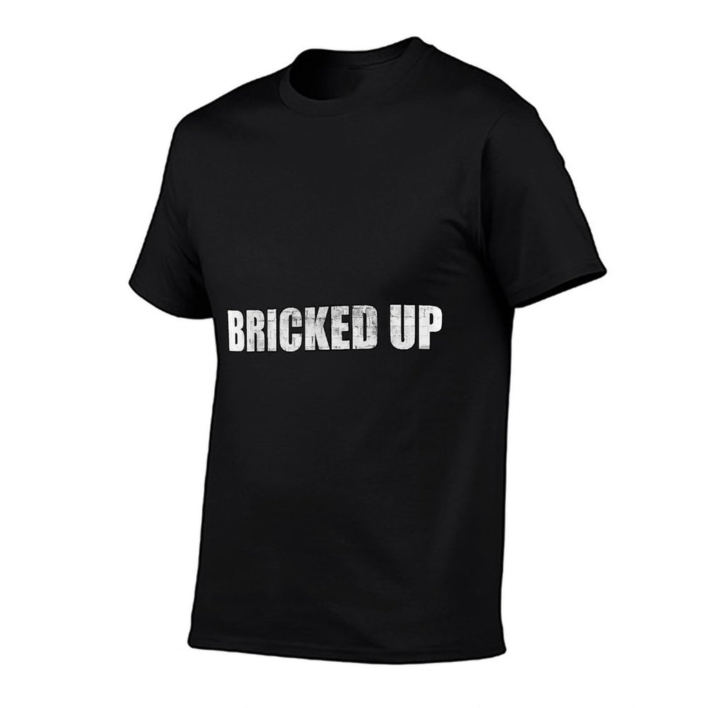 Bricked Up - All Bricked Up Masonry Meme  Rolled Sleeves T-Shirt