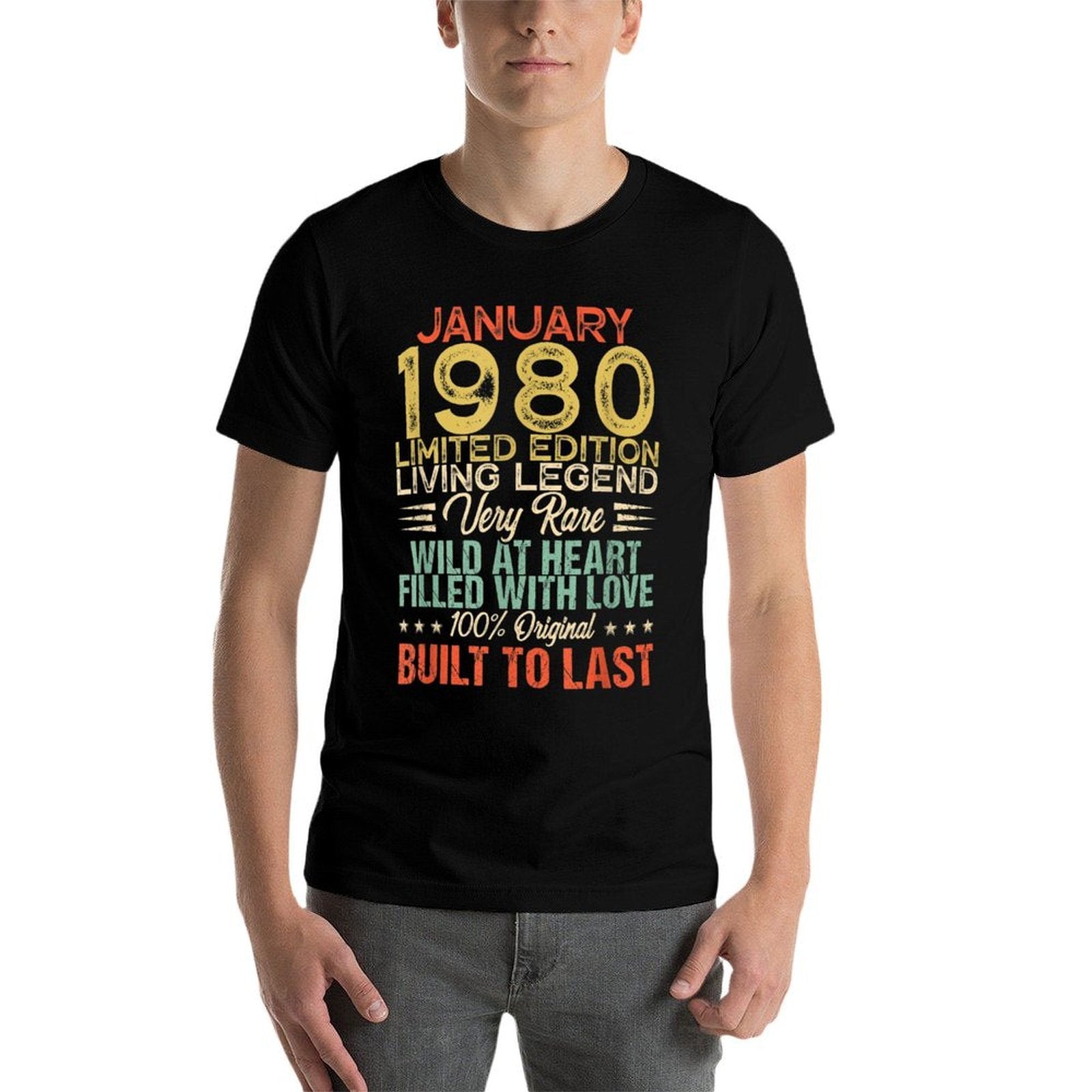 Funny 40th Birthday Gifts January 1980 40 Years Old  Breathable T-Shirt