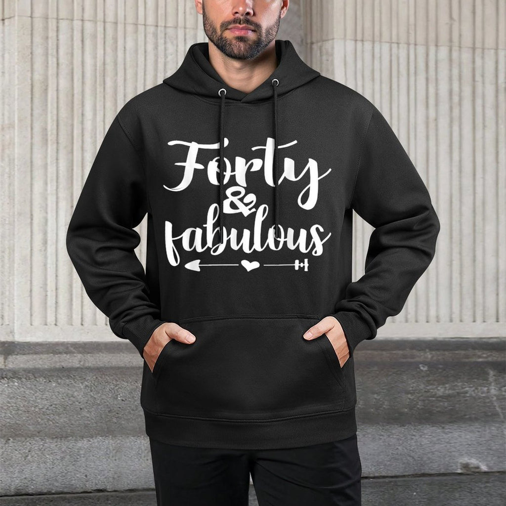 Forty And Fabulous Shirt 40th Birthday for Women Versatile Streetwear Hoodie