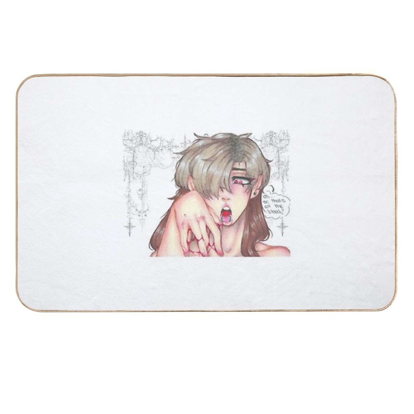 Gothic Background Vampire.  Long-Lasting Bath Mat