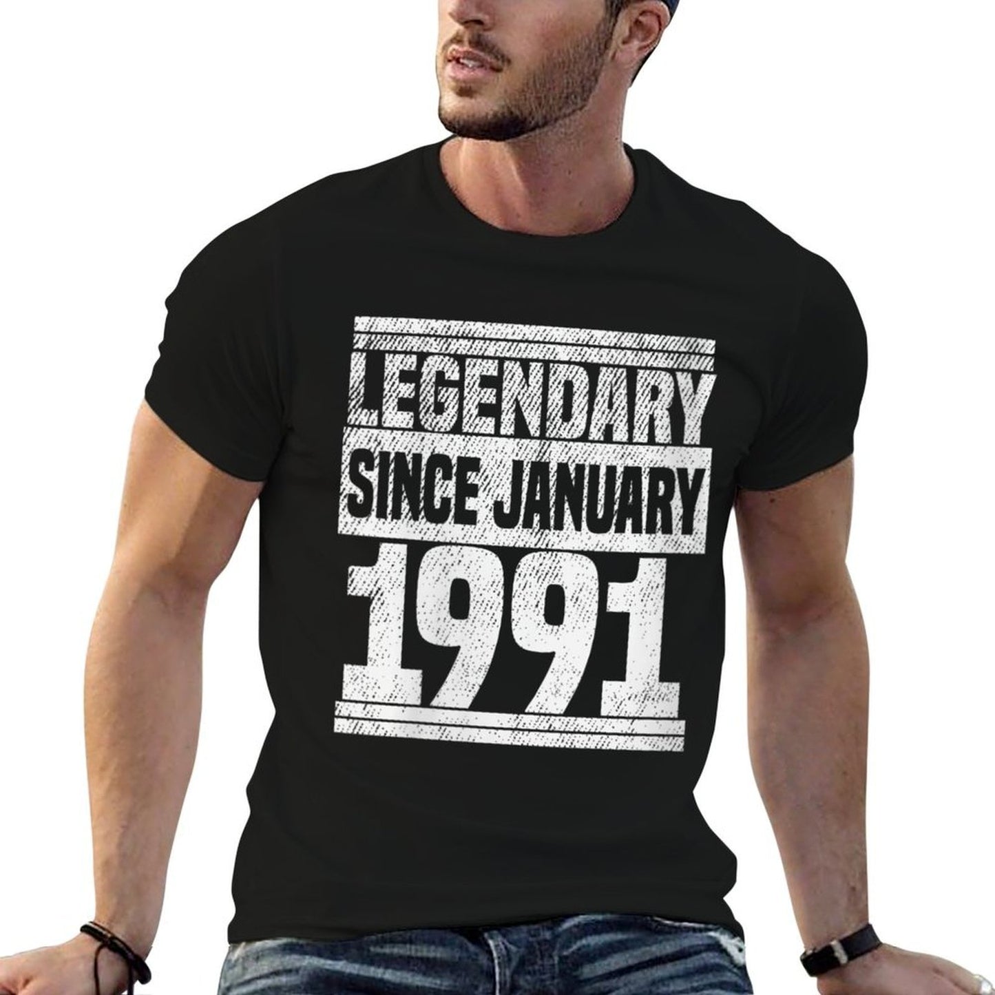 Womens Legendary Since Bday January 1991 30th Birthday  Slim-fit Cut T-Shirt