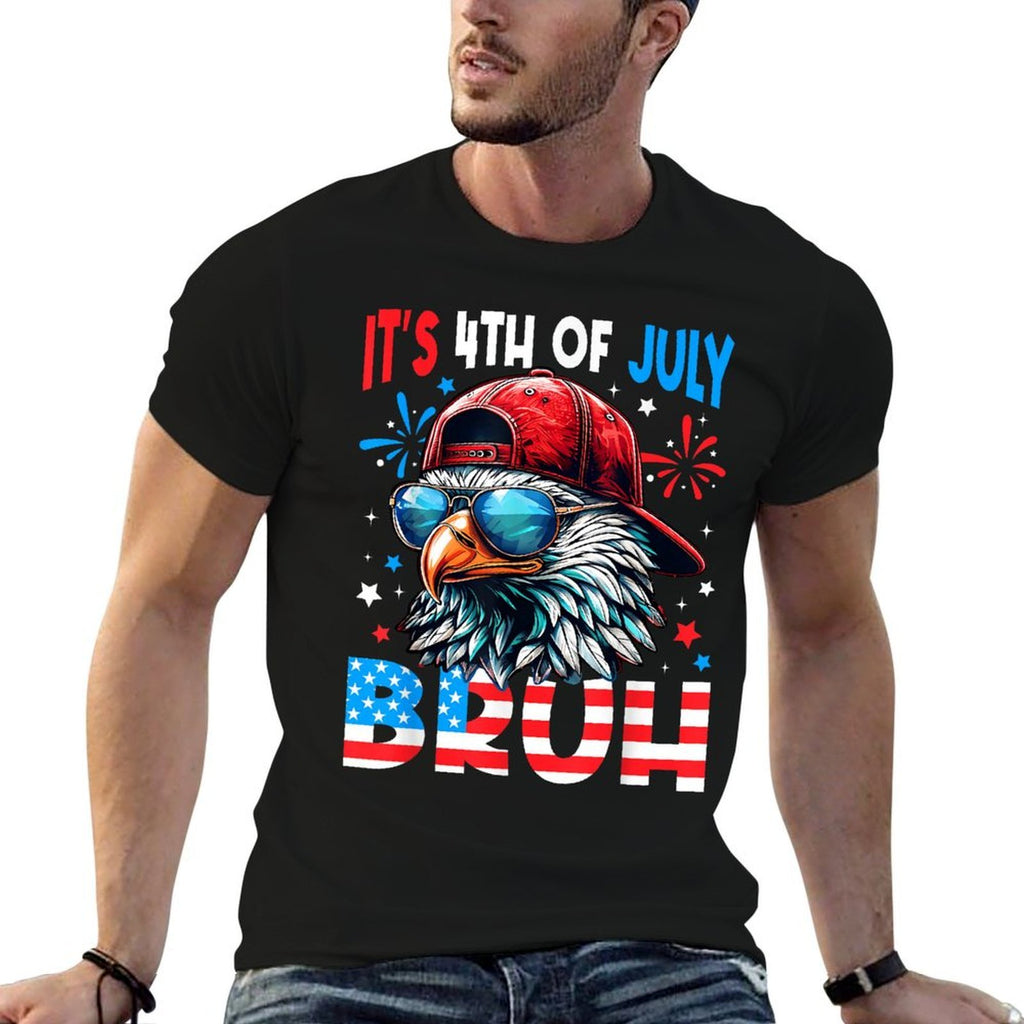 Bald Eagle Bruh 4th Of July Fourth July Men Boys Kids Meme  Trendy Pattern T-Shirt