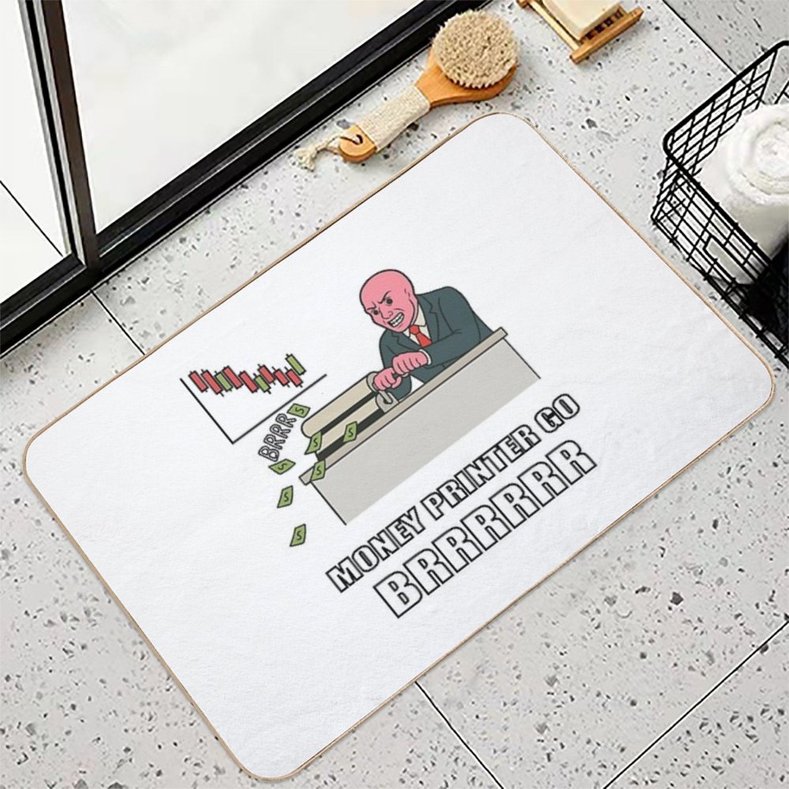 Money Printer Go Brrrrr  Easy Maintenance Bath Mat