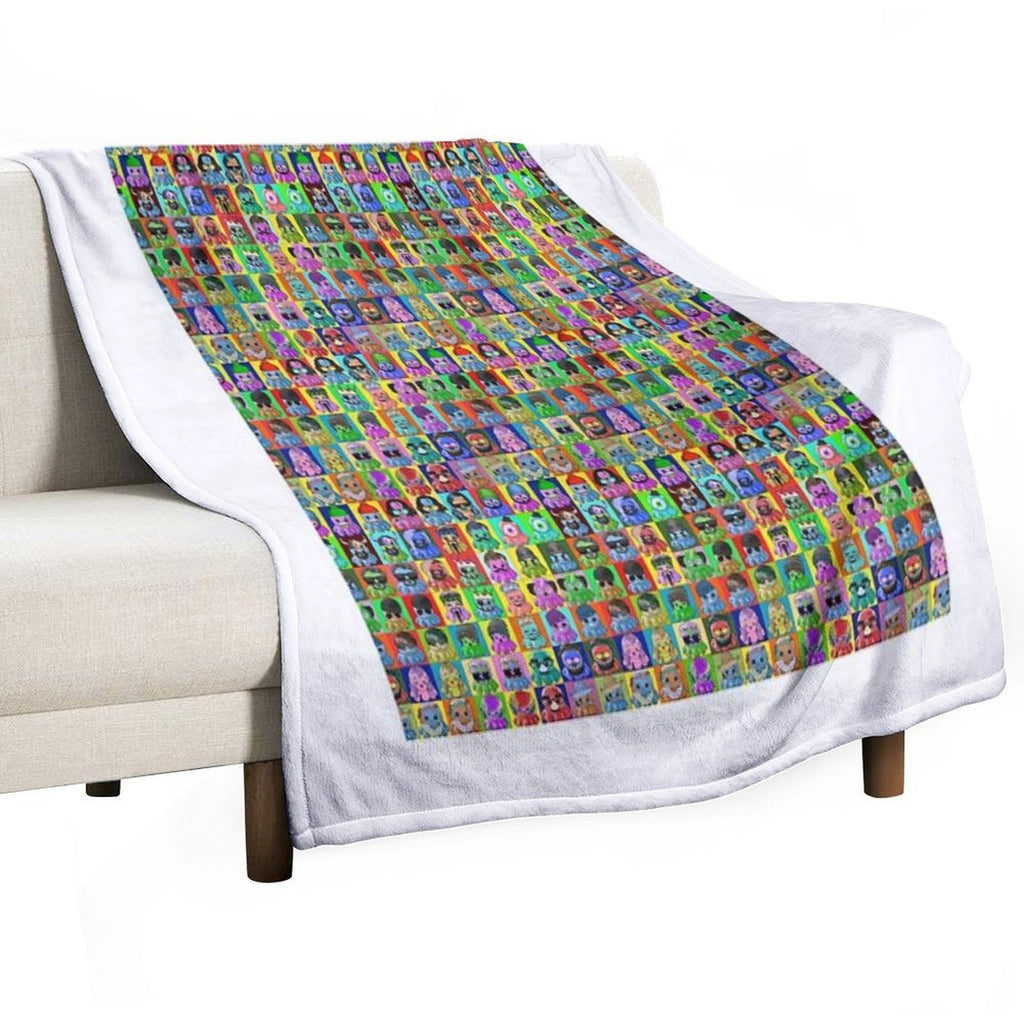 SQUID SQUAD Pattern Quick-dry Throw Blanket