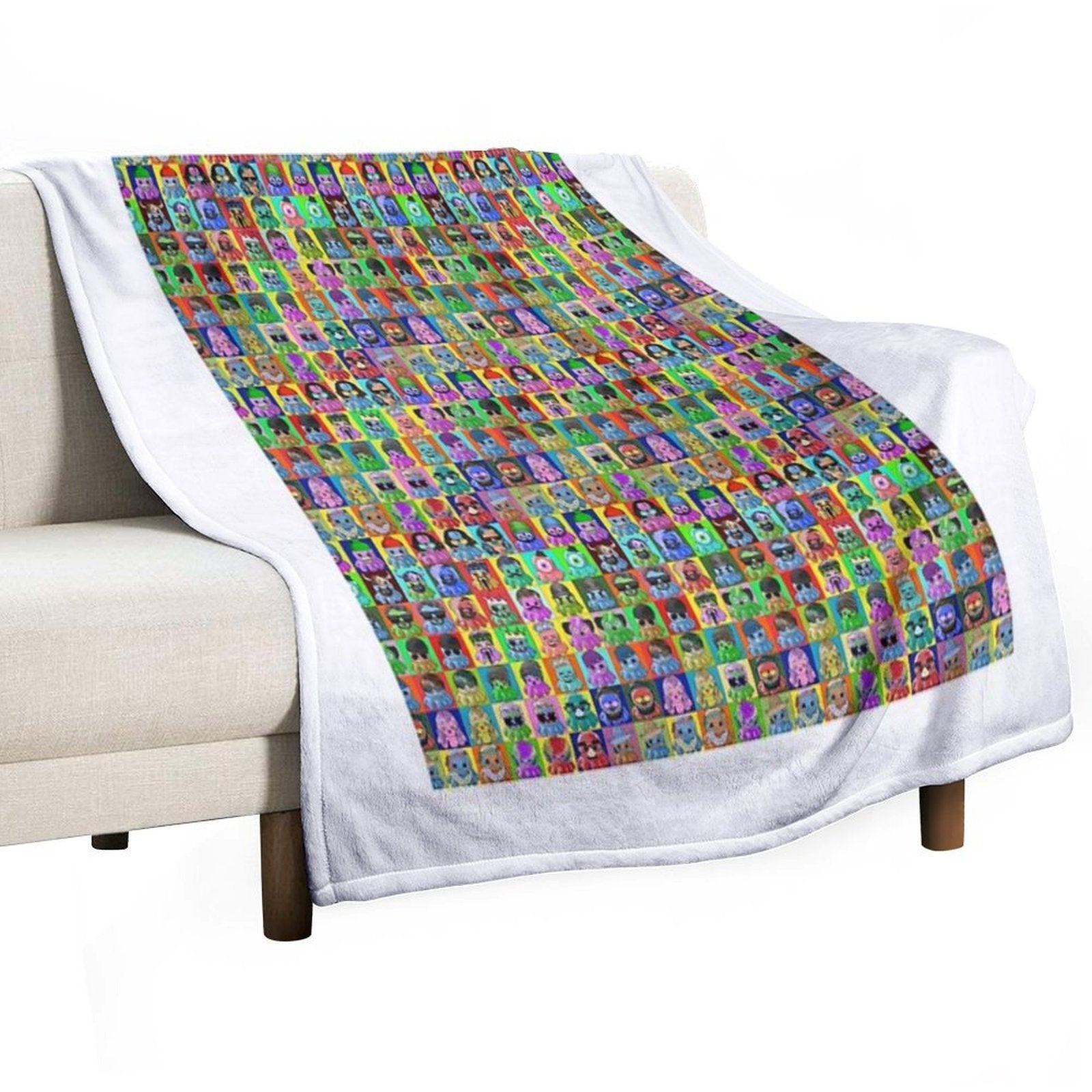 SQUID SQUAD Pattern Quick-dry Throw Blanket