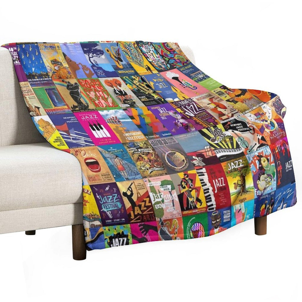 Jazz Festivals Eco-conscious Throw Blanket