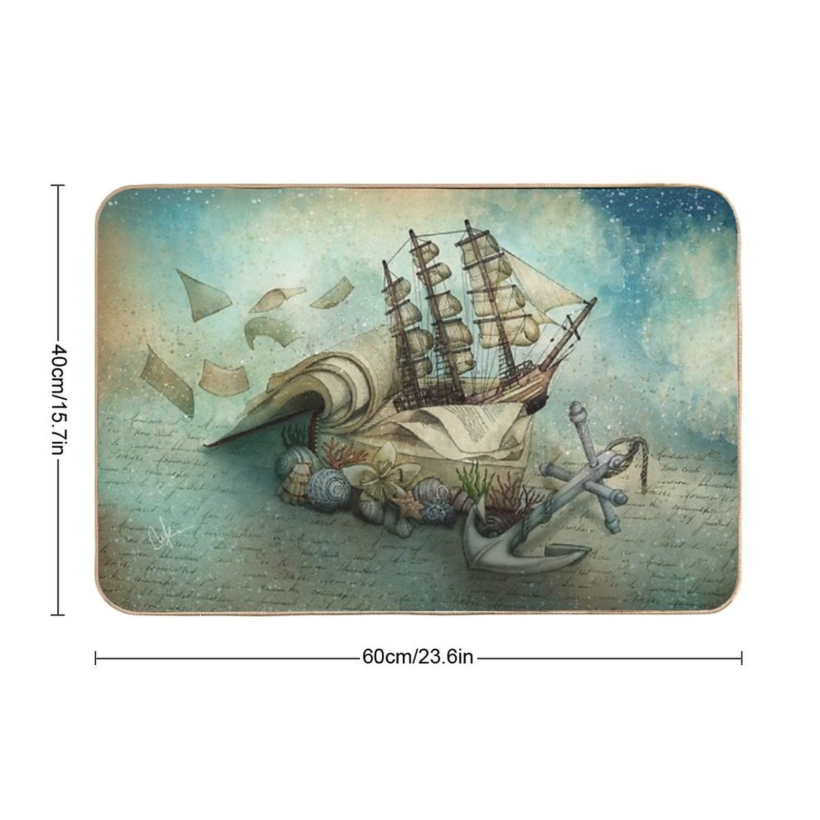 Now I Lay Me Down to Read, I Travel Leagues before I Sleep  Rapid-Drying Bath Mat