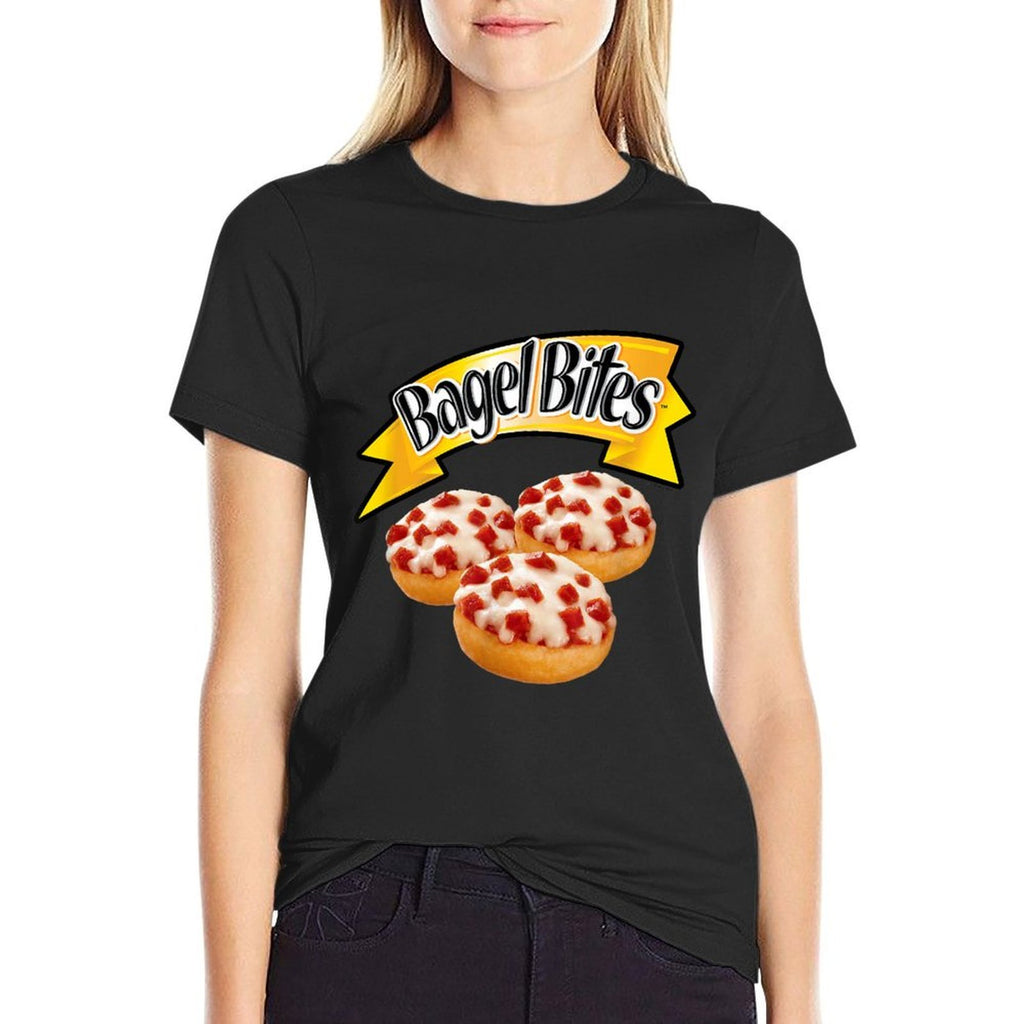 Bagel Bites Official Pizza Snacks Real Tasty Food Logo  Cotton T-Shirt