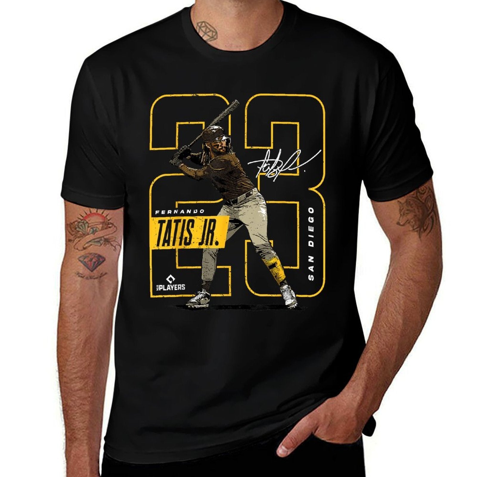 License Champs Fernando Tatis Jr  San Diego MLB Player League  MLBTAT4037, Small, Brown  Eco-friendly Material T-Shirt
