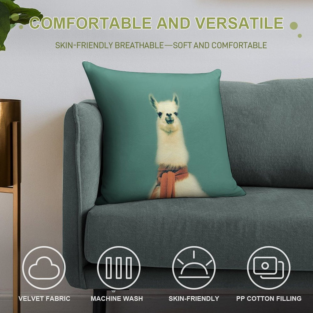 Llama Soft Style Accent Throw Pillow