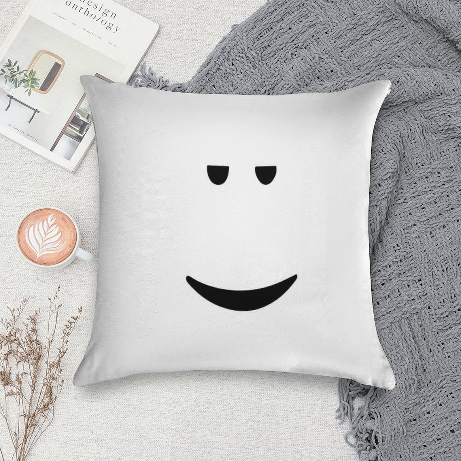 Chill Face Soft Warmth Comfort Throw Pillow