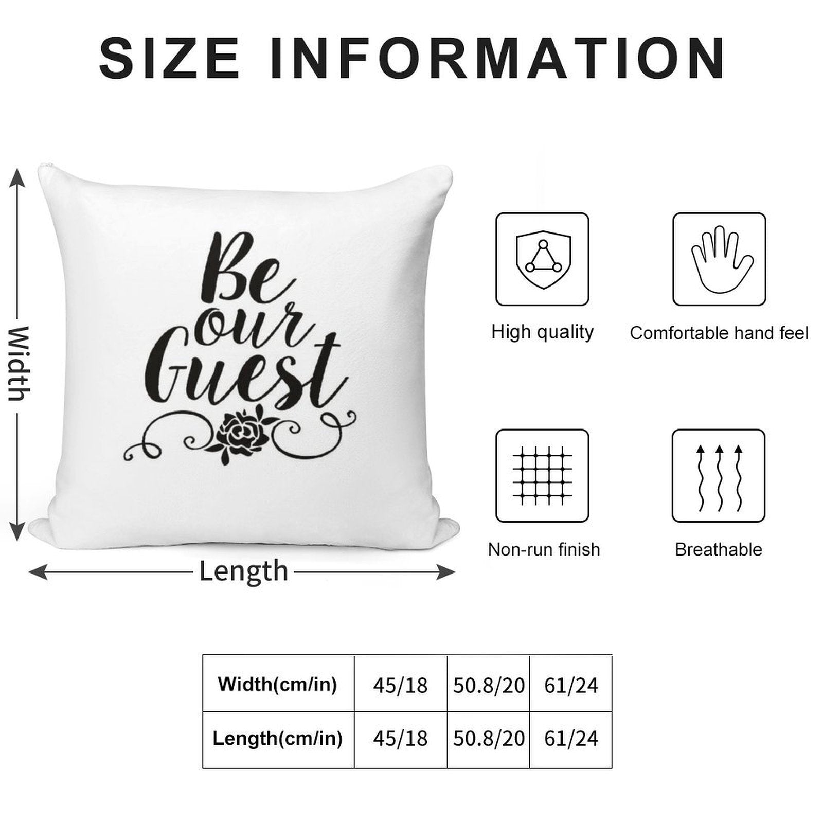 Be Our Guest Soft Warmth Comfort Throw Pillow