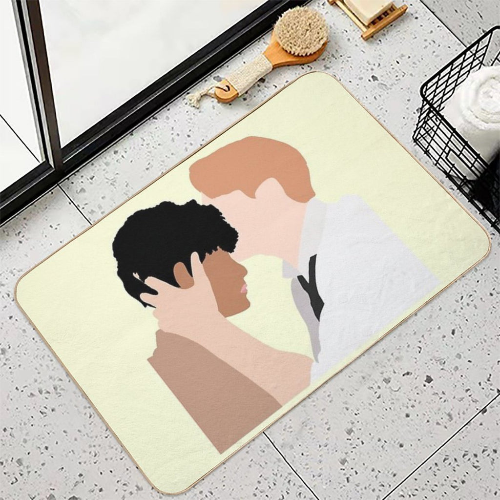 Heartstopper - Nick And Charlie Forehead Kiss  Easy To Clean Bath Mat