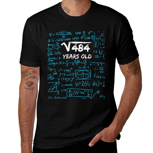 Square Root of 484  22nd Birthday 22 Years Old Gift  Polyester Blend T-Shirt