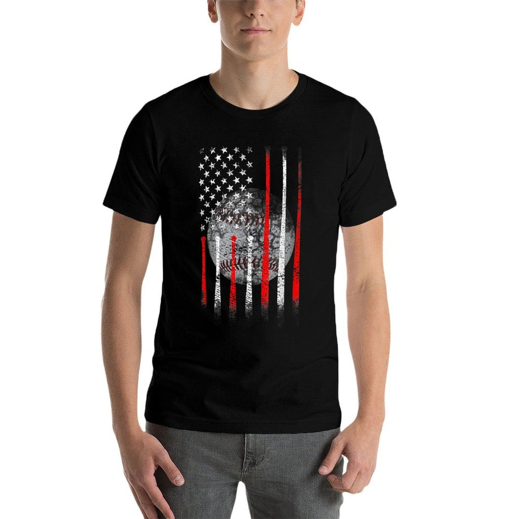 Baseball USA American Patriotic  Soft T-Shirt