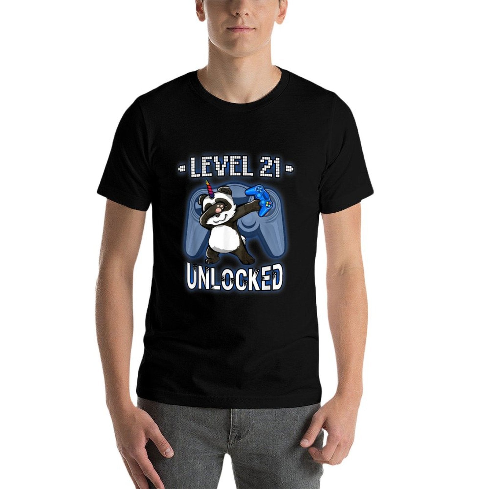 Level 21 Unlocked - Dabbing Pandicorn Gamer 21st Birthday  Breathable T-Shirt
