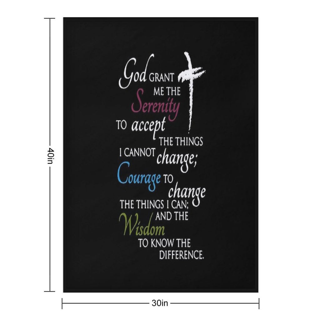 Serenity Prayer Plush Throw Blanket