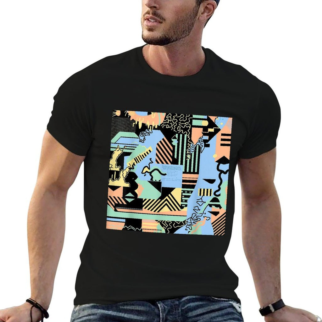 Abstract Colorful Geometric Graphic Pattern Design  Eco-friendly Material T-Shirt