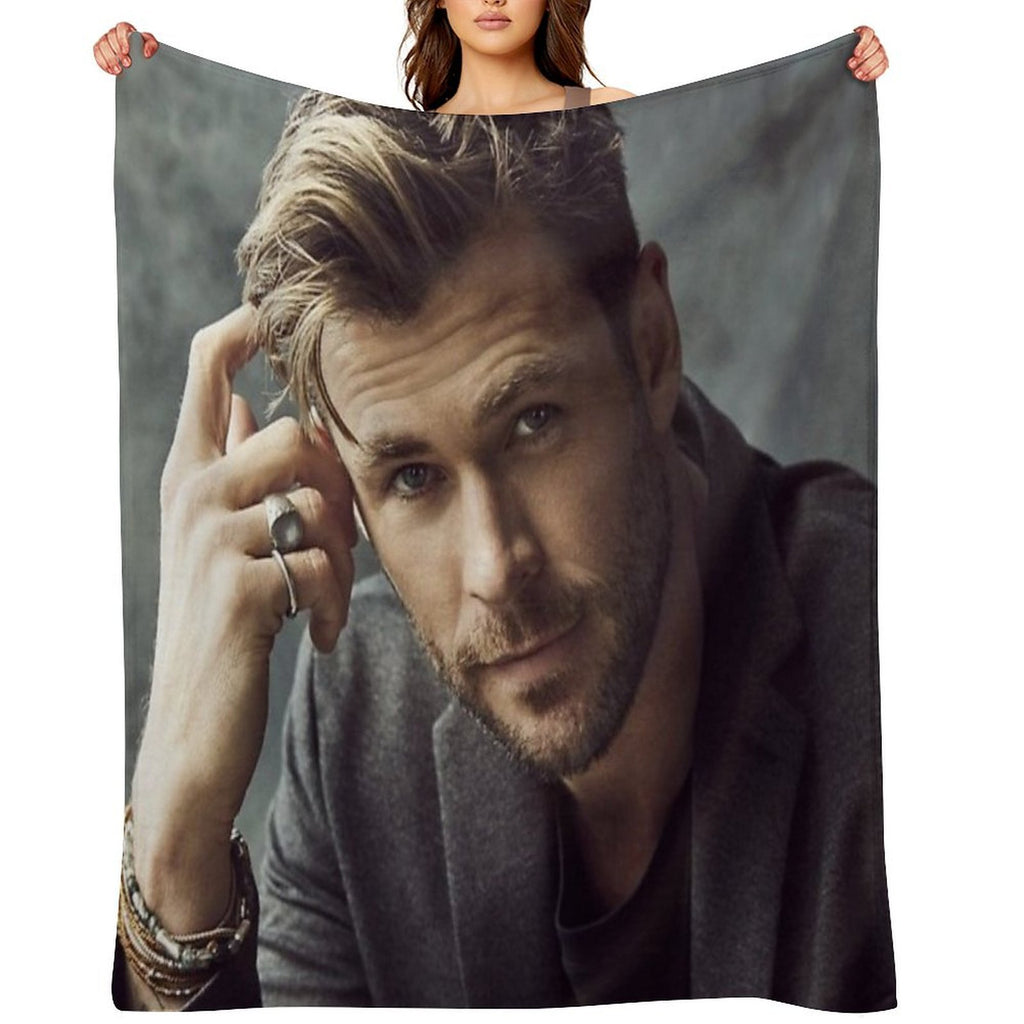Chris Hemsworth Travel-friendly Throw Blanket