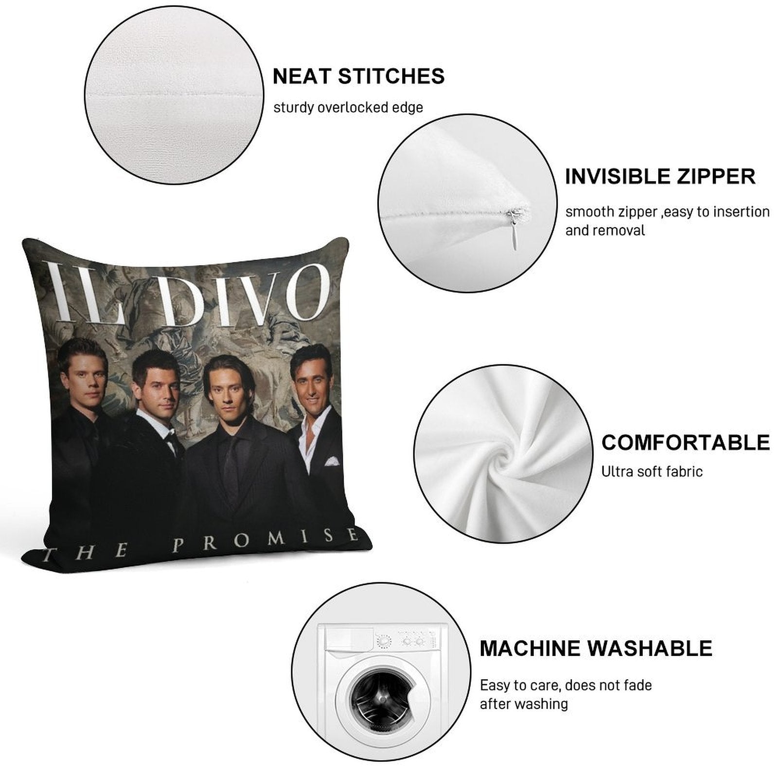 Il Divo The Promise Soft Multiple Sizes Throw Pillow