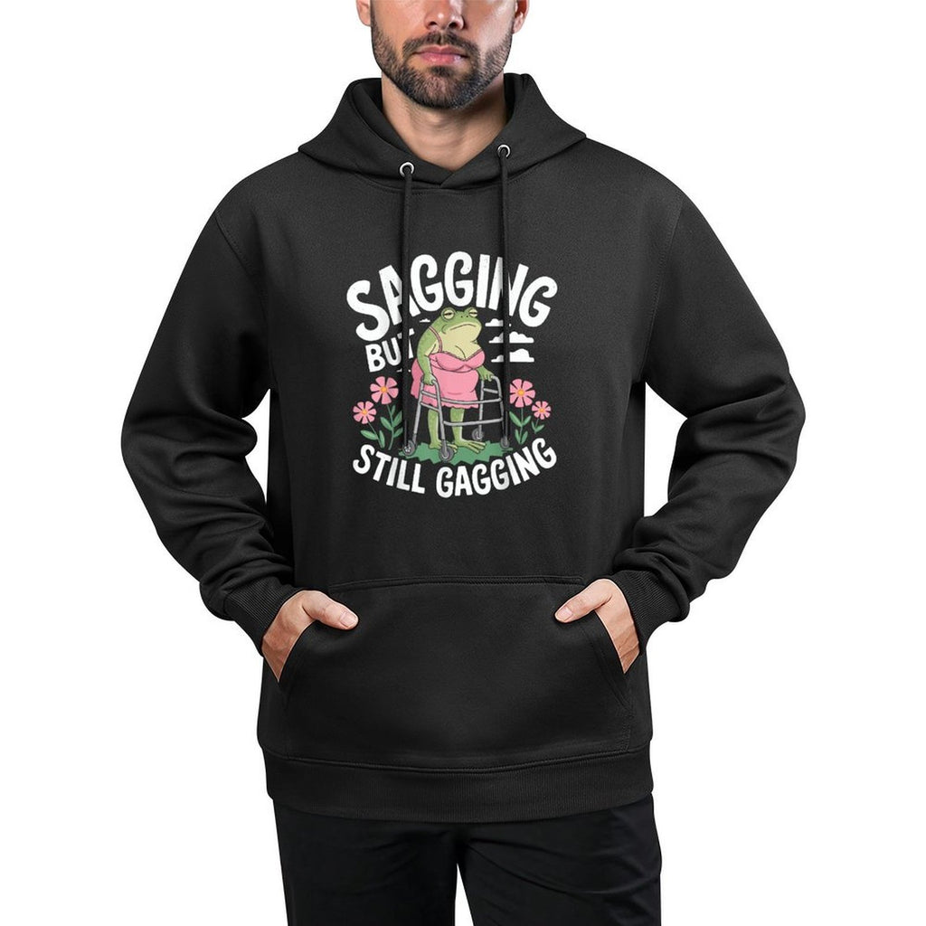 Funny Frog Meme Sagging But Still Gagging Shape Retention Hoodie