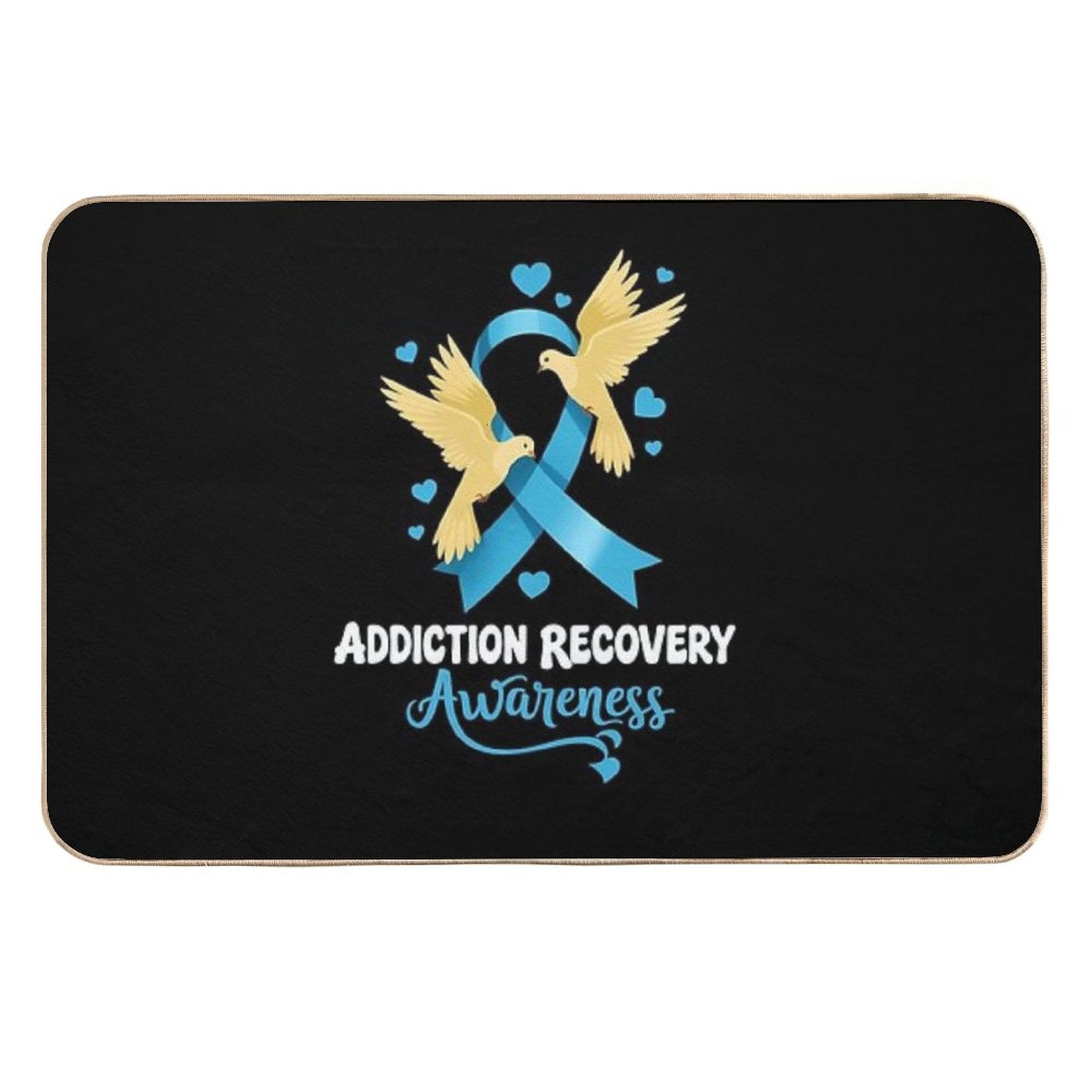Addiction Recovery Awareness Bird  Easy To Clean Bath Mat