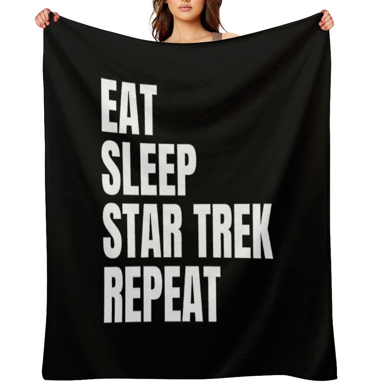 Eat Sleep Star Trek Repeat Anti-pilling Throw Blanket