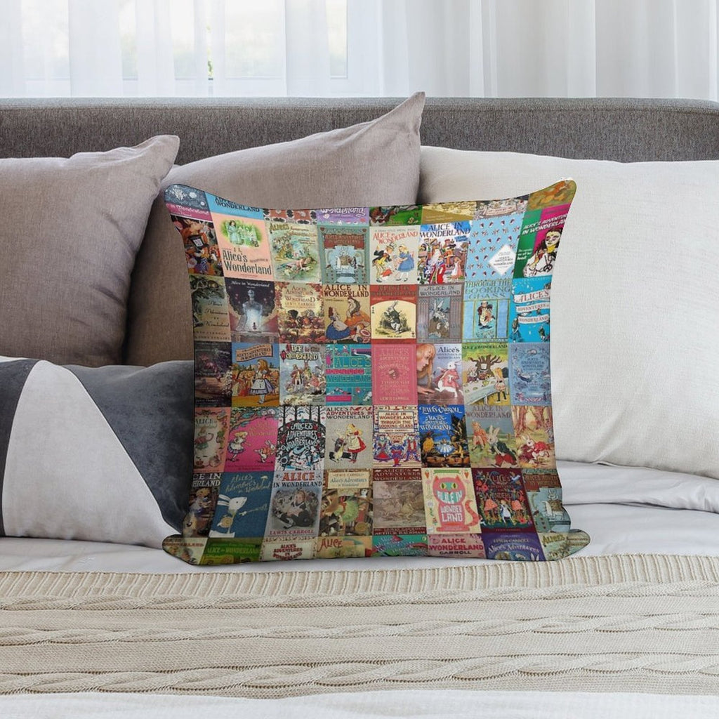 Alice in Wonderland Soft Skin-Friendly Throw Pillow