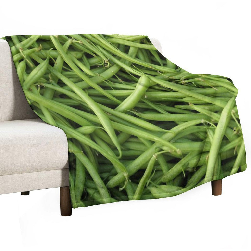 Green Beans Compact Throw Blanket